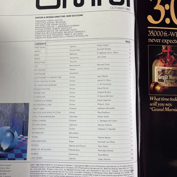 Vintage Omni Magazine October 1980 Second Anniversary Edition Human Evolution - Picture 3 of 3